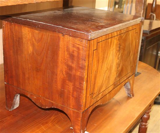 A Regency inlaid mahogany box (formerly a commode chest) W.56cm